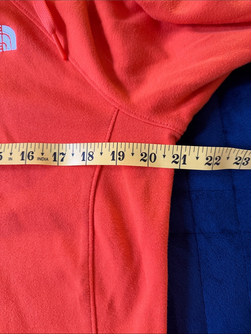 The North Face orange hoodie size Large - Picture 7 of 8